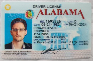 fake id for ALABAMA