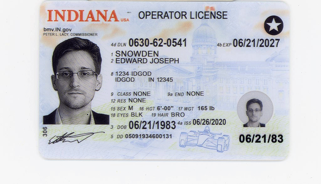 fake id for INDIANA