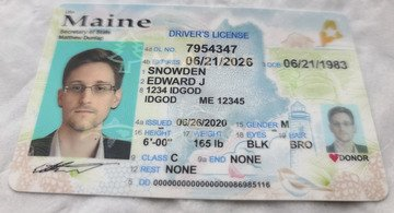 fake id for MAINE