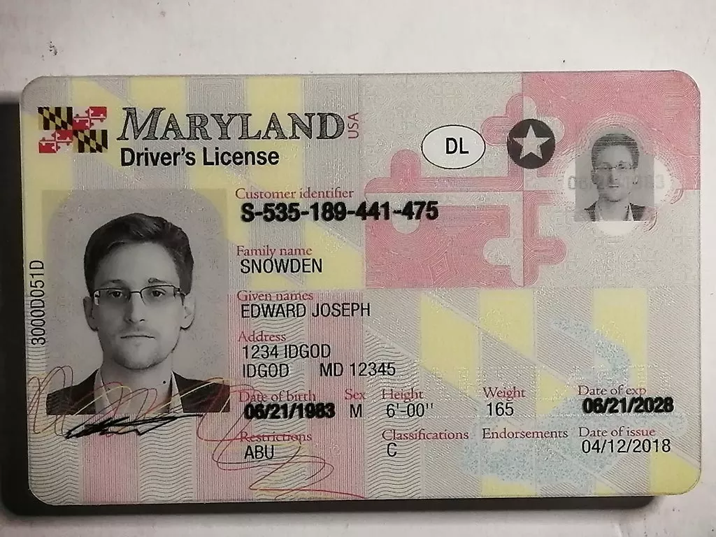 fake id for MARYLAND